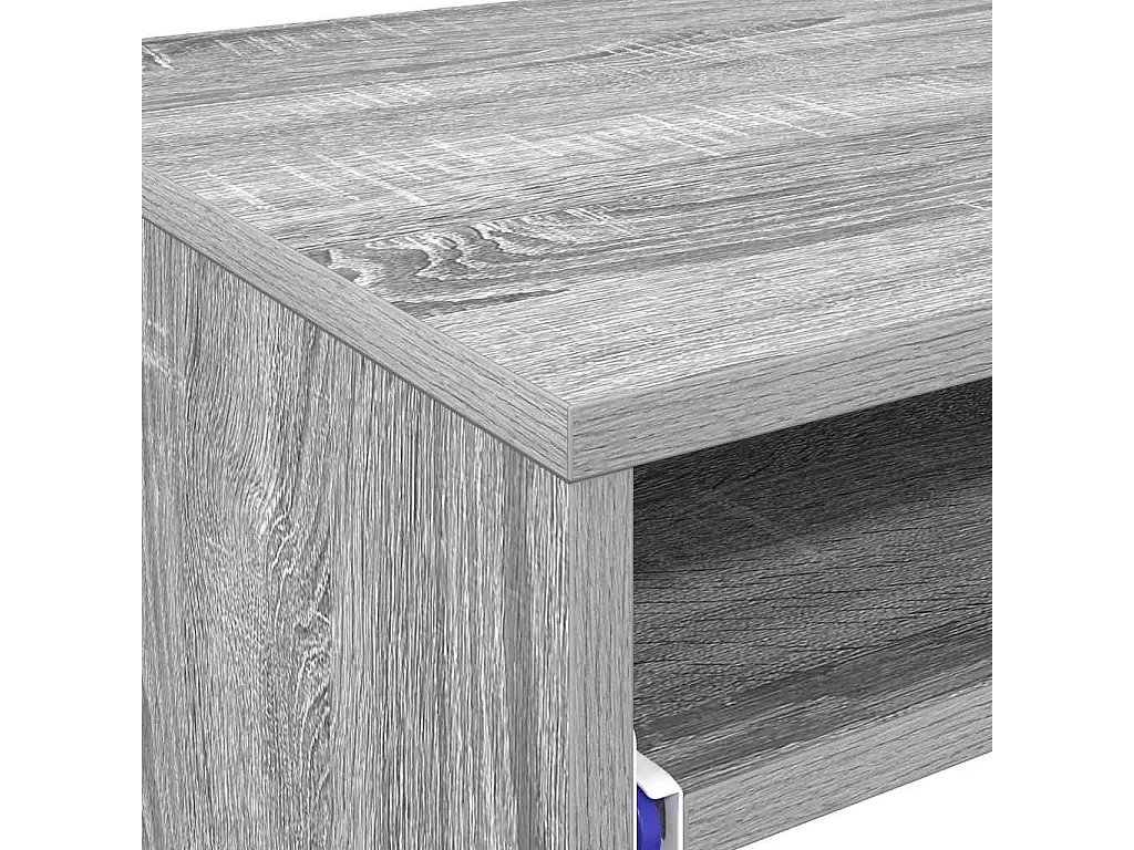 Bureau avec étagère Gris 77,5 x 43 x 79 cm Bois d'ingénierie