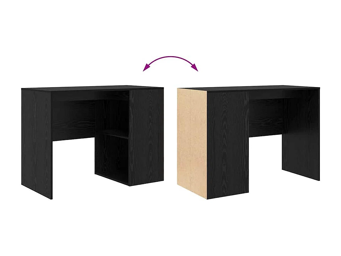 Bureau Chêne noir 102 x 50 x 75 cm Bois d'ingénierie