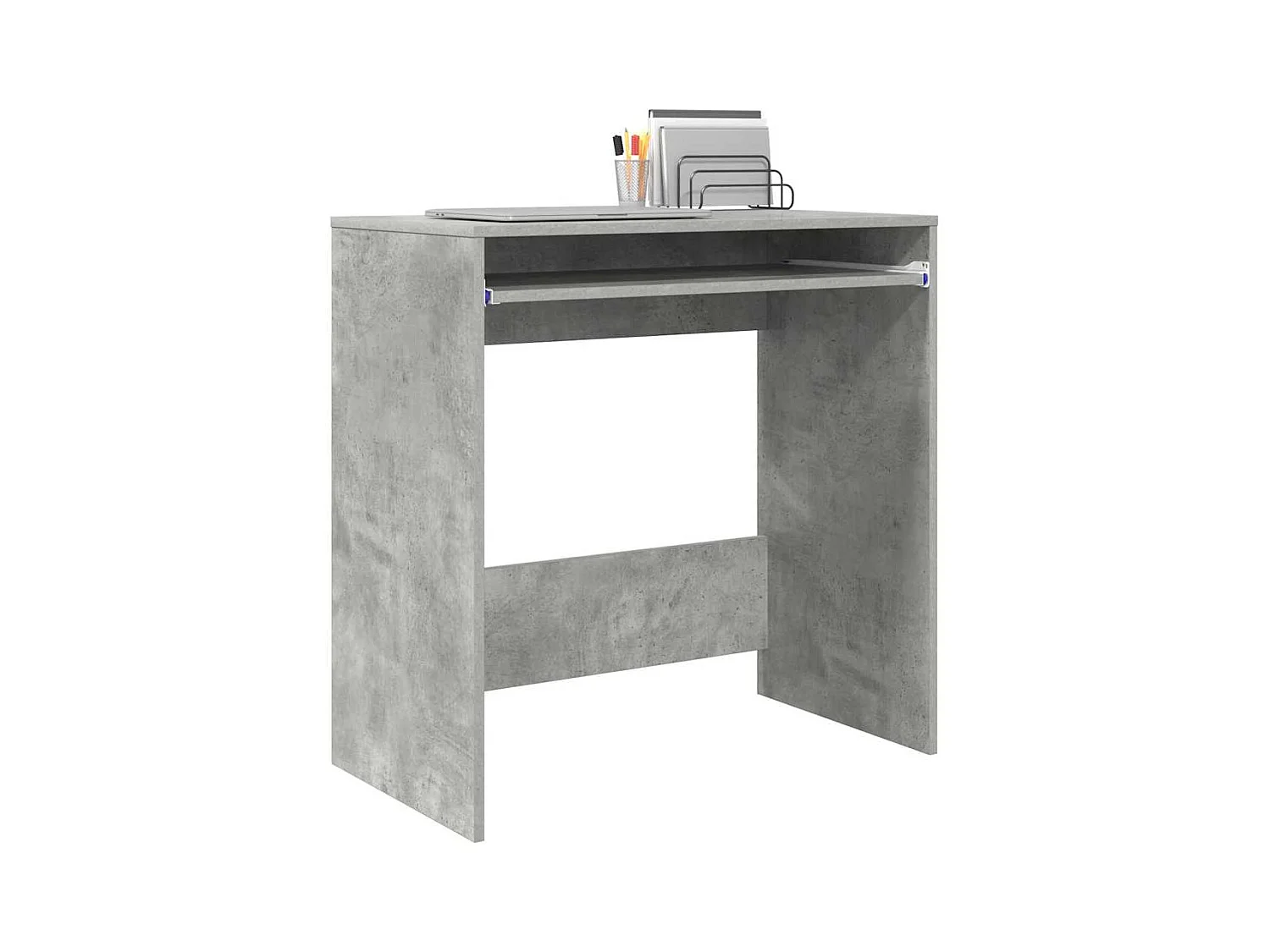 Bureau avec étagère Gris 77,5 x 43 x 79 cm Bois d'ingénierie