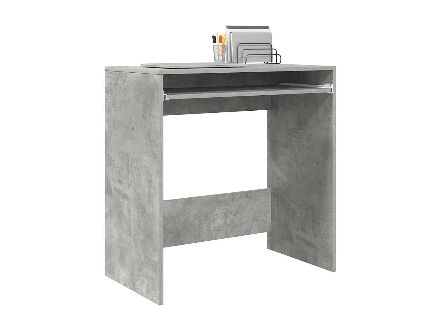 Bureau avec étagère Gris 77,5 x 43 x 79 cm Bois d'ingénierie