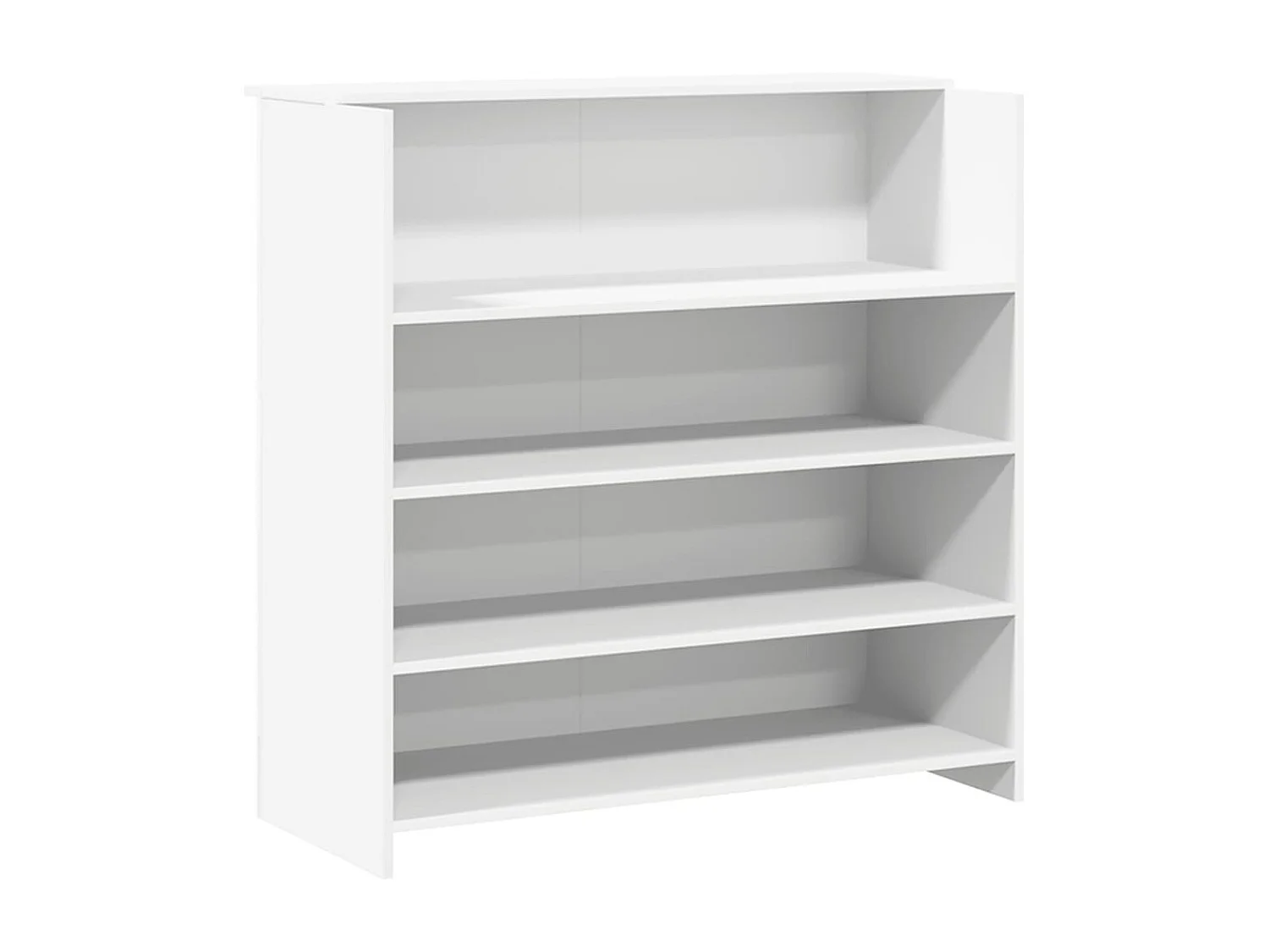 Bureau de réception blanc 180x50x103,5 cm bois d'ingénierie