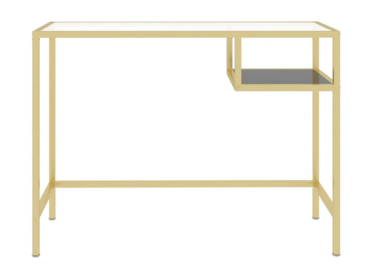 Bureau d'ordinateur Transparent 100x36x74 cm Verre trempé