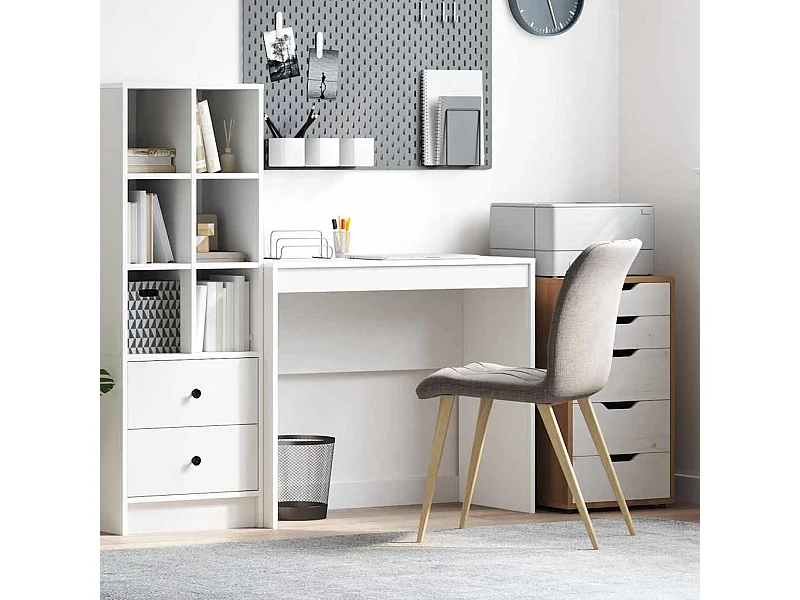 Bureau Wit 90 x 40 x 76 cm Bewerkt hout