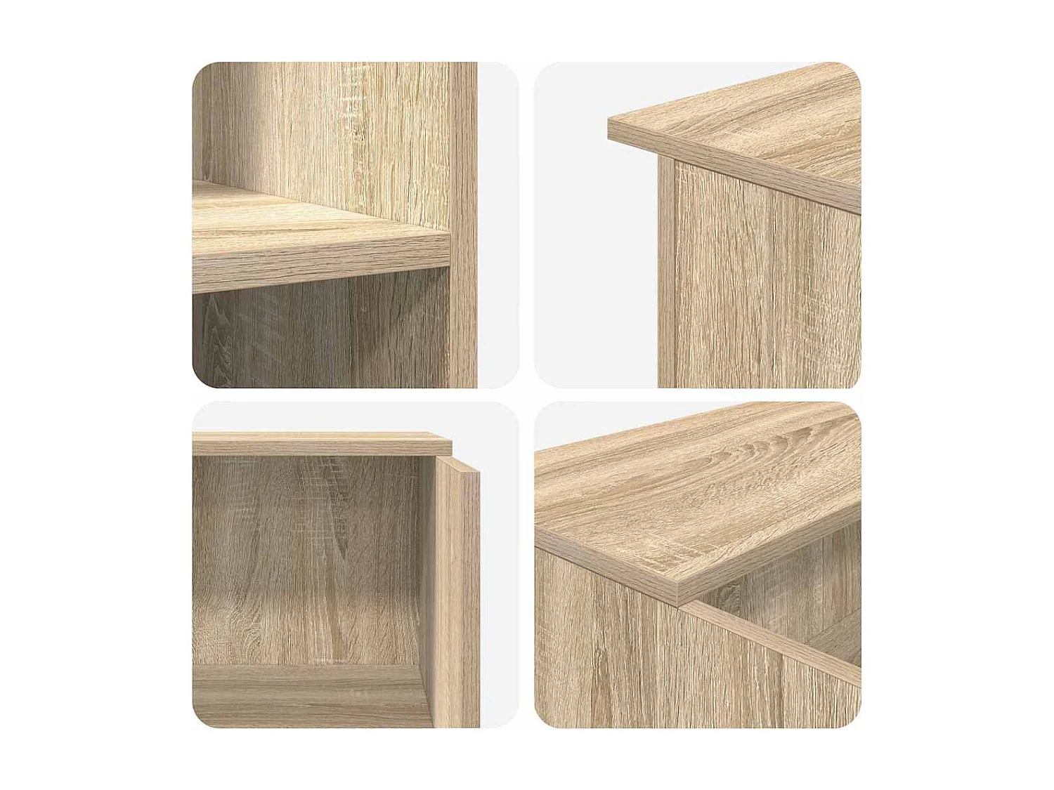 Bureau réception chêne sonoma 100x50x103,5 cm bois d'ingénierie