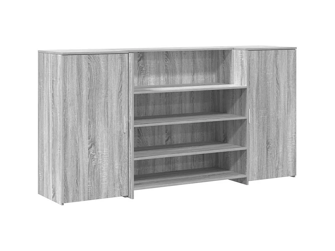 Bureau de réception sonoma gris 200x50x103,5 cm bois ingénierie
