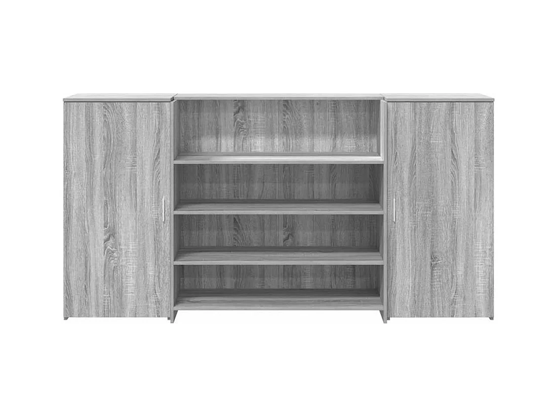 Bureau de réception sonoma gris 200x50x103,5 cm bois ingénierie