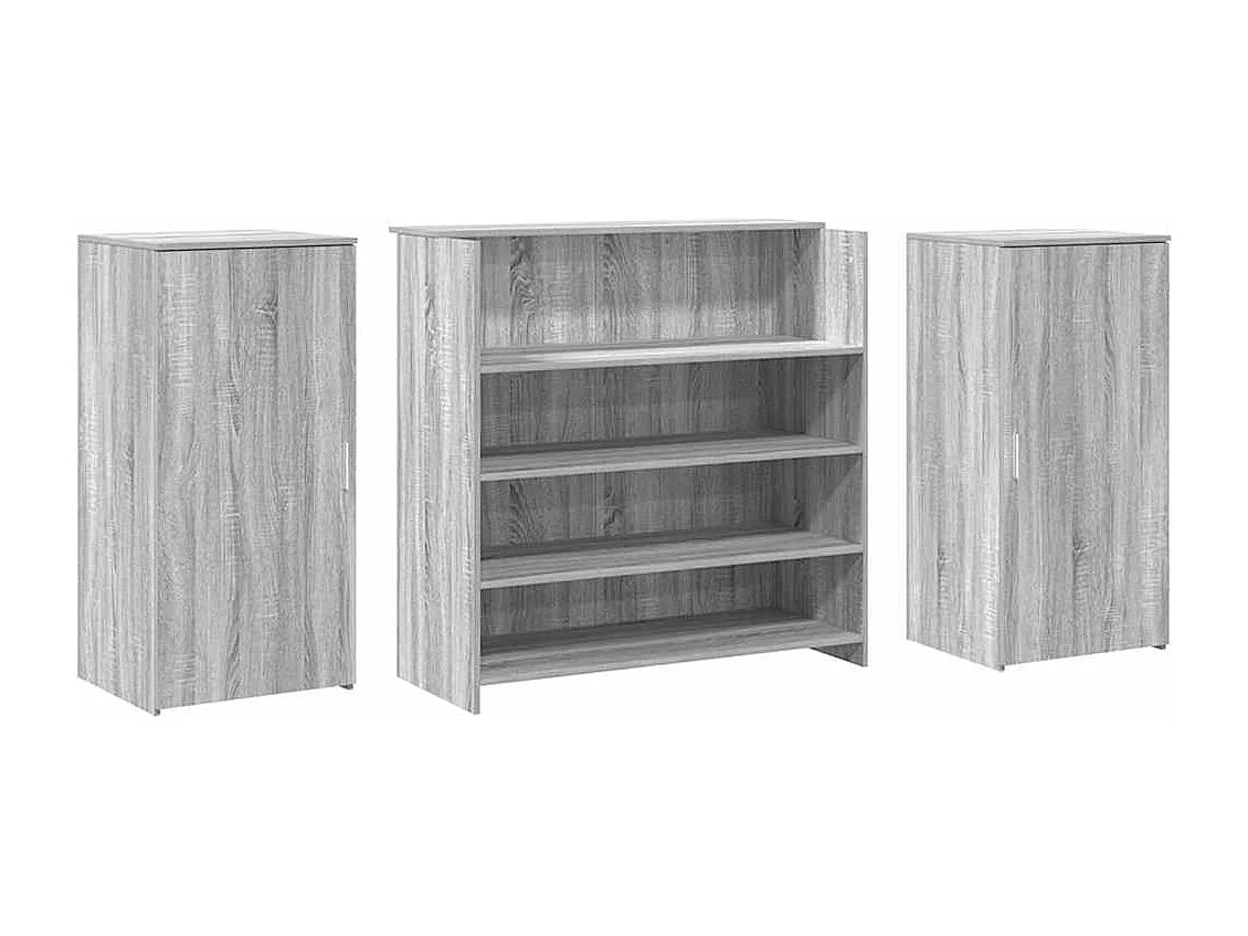 Bureau de réception sonoma gris 200x50x103,5 cm bois ingénierie