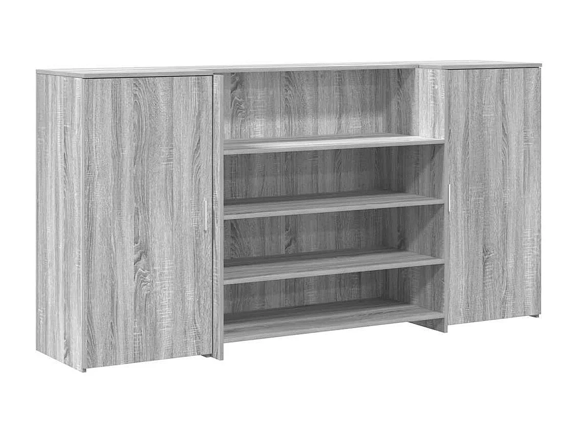 Bureau de réception sonoma gris 200x50x103,5 cm bois ingénierie