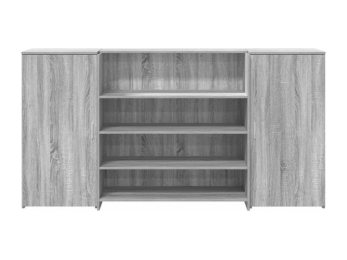 Bureau de réception sonoma gris 200x50x103,5 cm bois ingénierie
