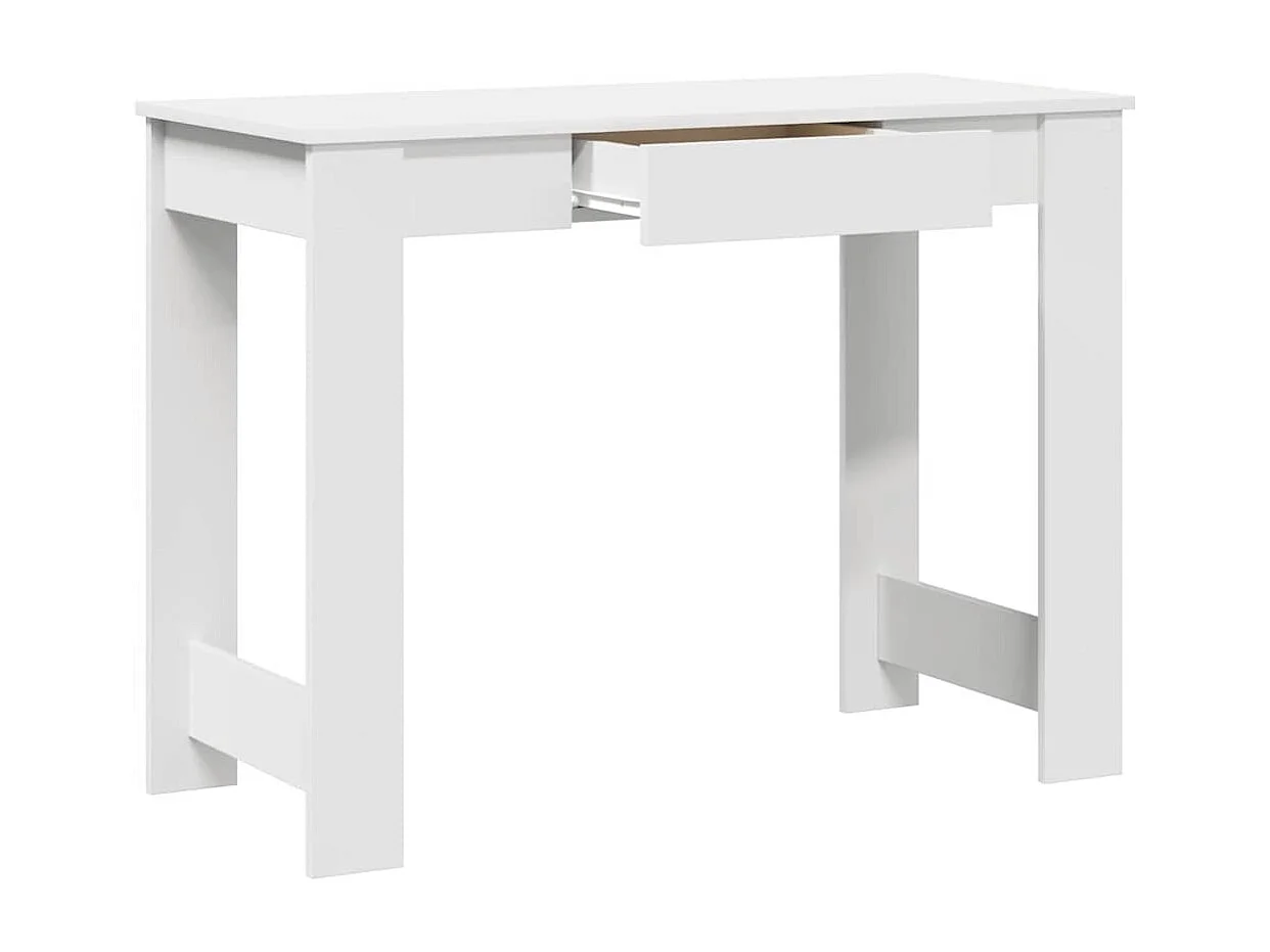 Bureau blanc 100x45x75 cm bois d'ingénierie