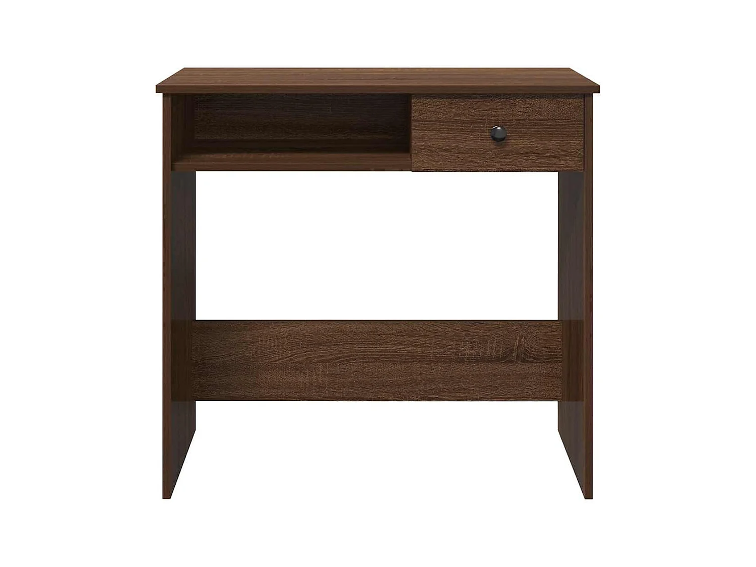 Bureau chêne marron 80x40x75 cm bois d'ingénierie