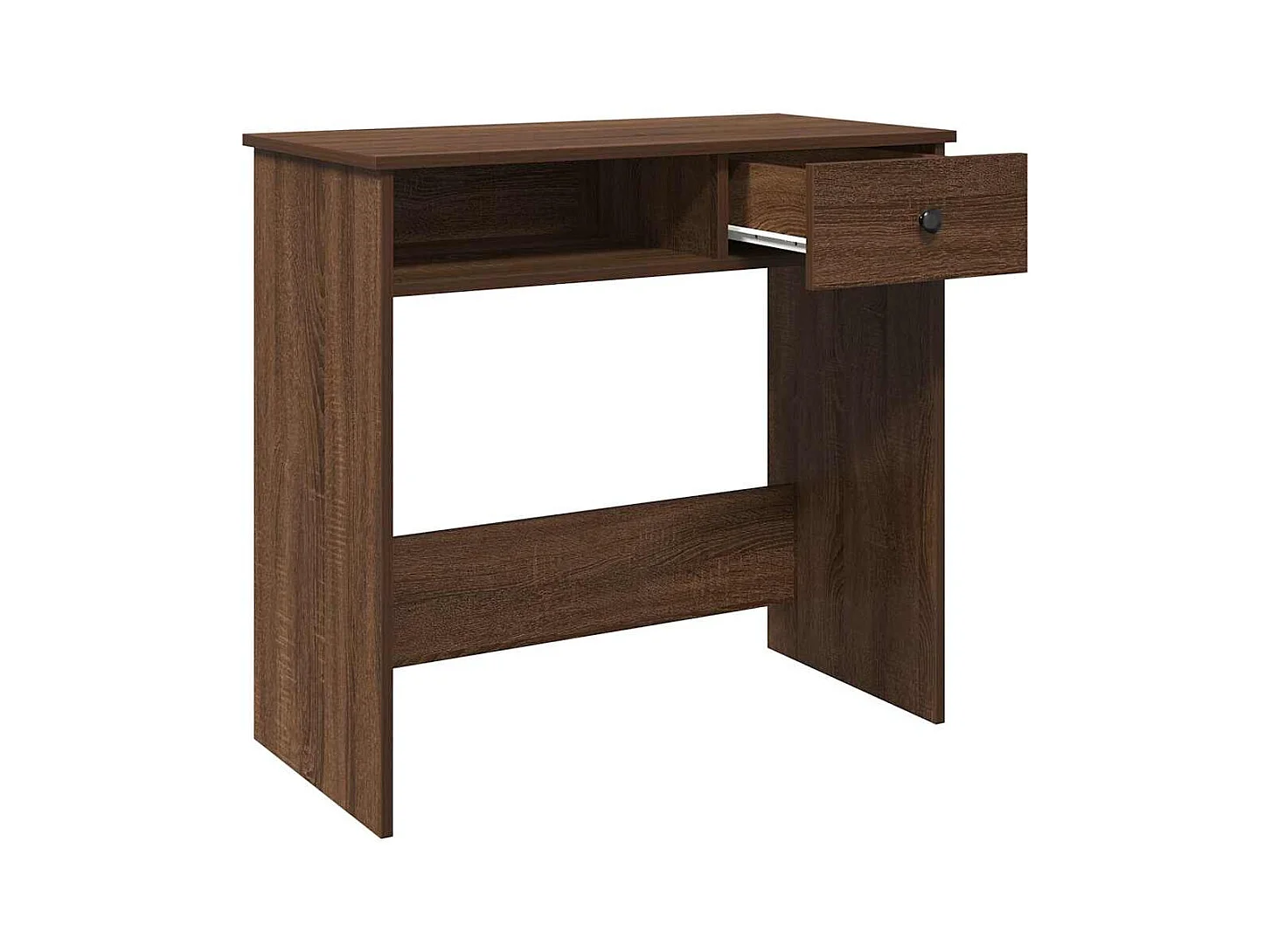 Bureau chêne marron 80x40x75 cm bois d'ingénierie