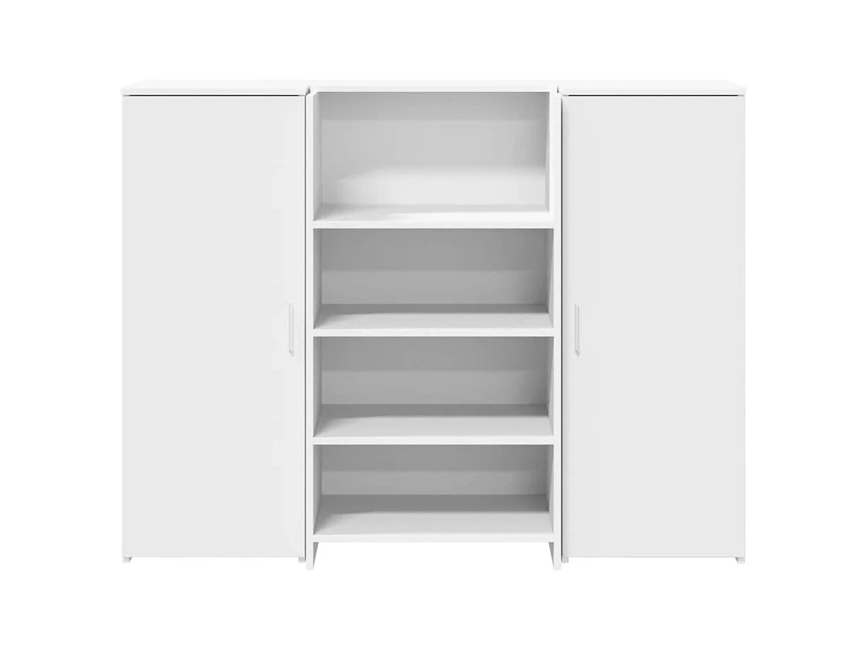 Bureau de réception blanc 135x50x103,5 cm bois d'ingénierie