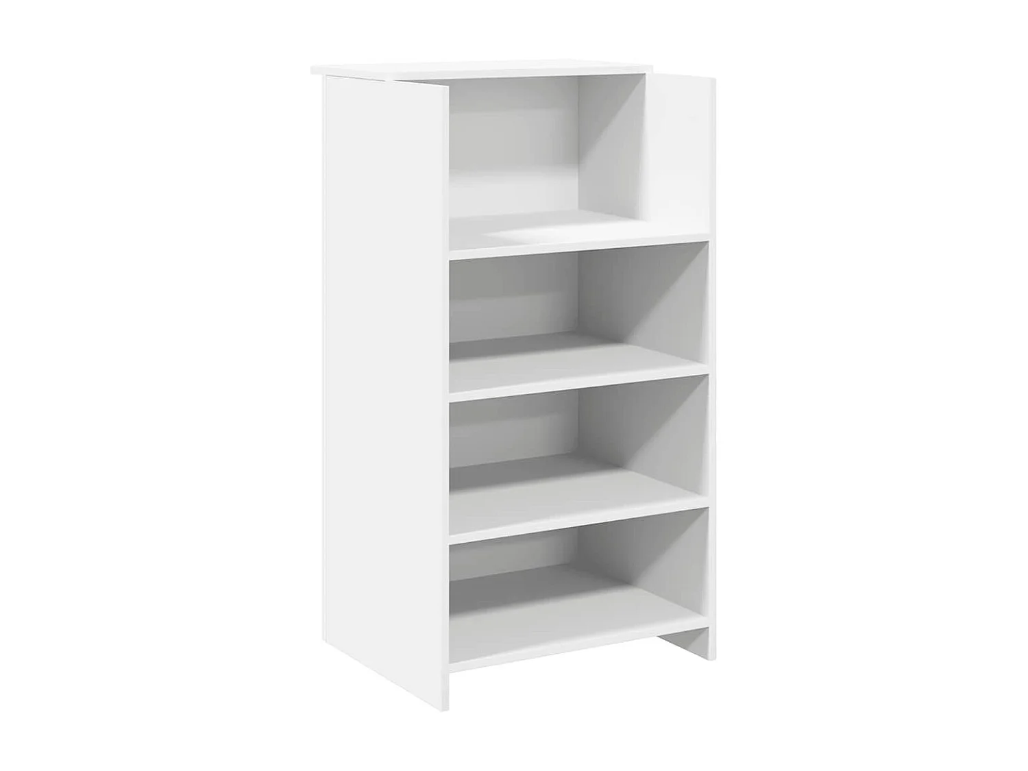 Bureau de réception blanc 135x50x103,5 cm bois d'ingénierie