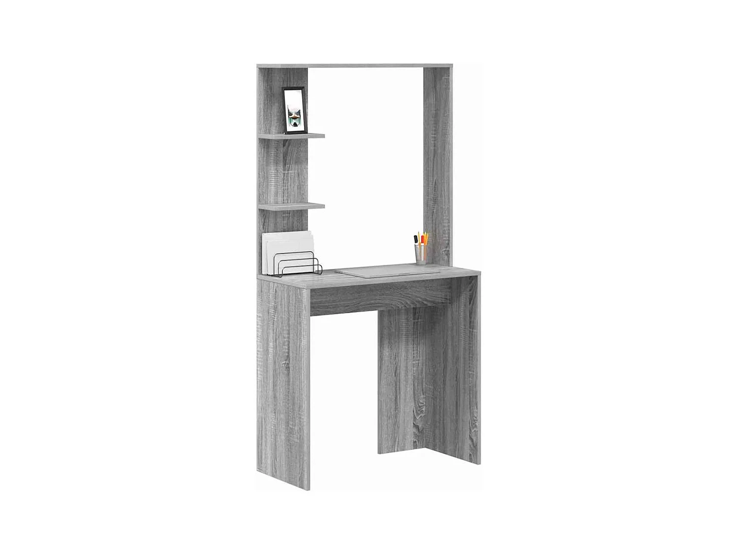 Bureau Sonoma gris 78.5 x 37 x 154.5 cm Bois d'ingénierie