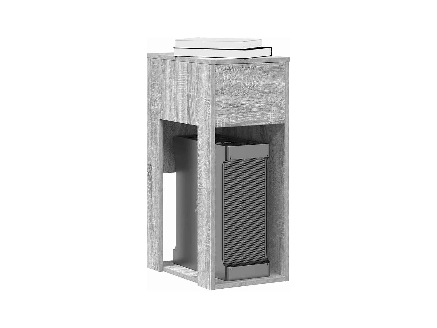 Support de tour d'ordinateur et tiroir sonoma gris 30x44x74 cm