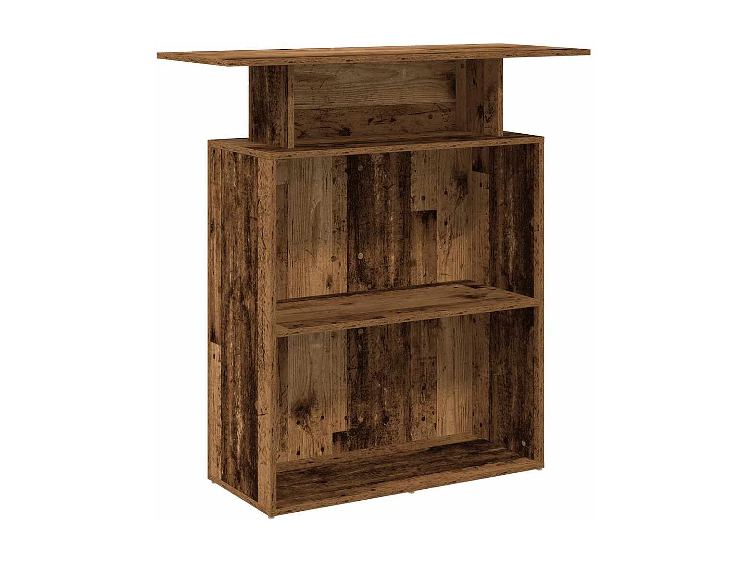 Bureau de réception vieux bois 100x40x104 cm bois d'ingénierie