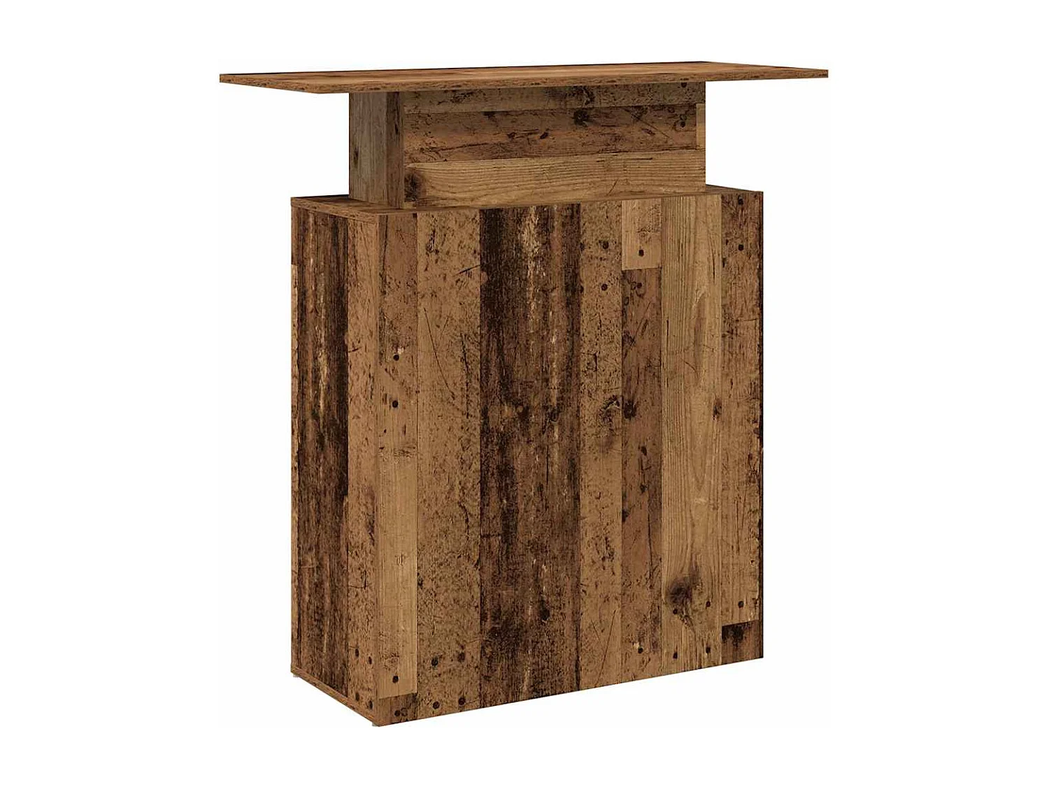 Bureau de réception vieux bois 100x40x104 cm bois d'ingénierie