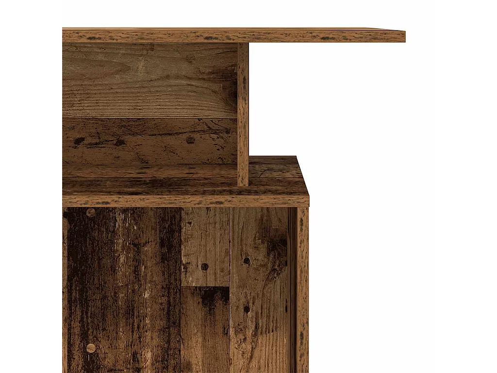 Bureau de réception vieux bois 100x40x104 cm bois d'ingénierie