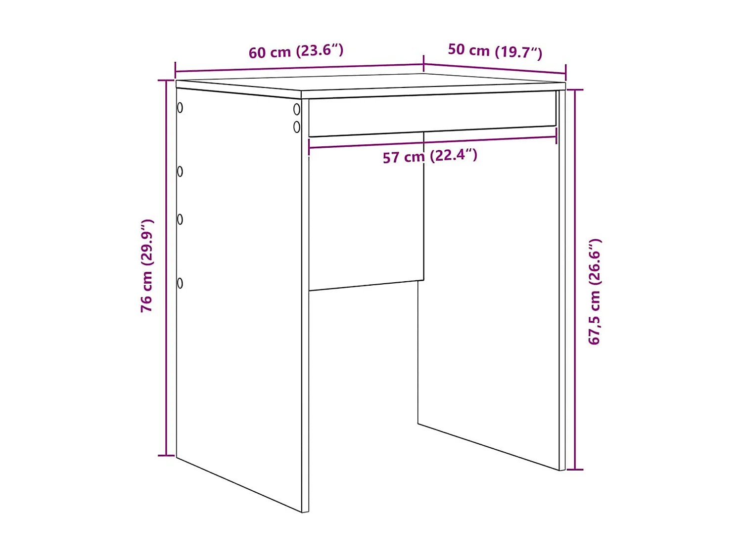 Bureau Autre Bois ancien 60 x 50 x 76 cm Bois d'ingénierie