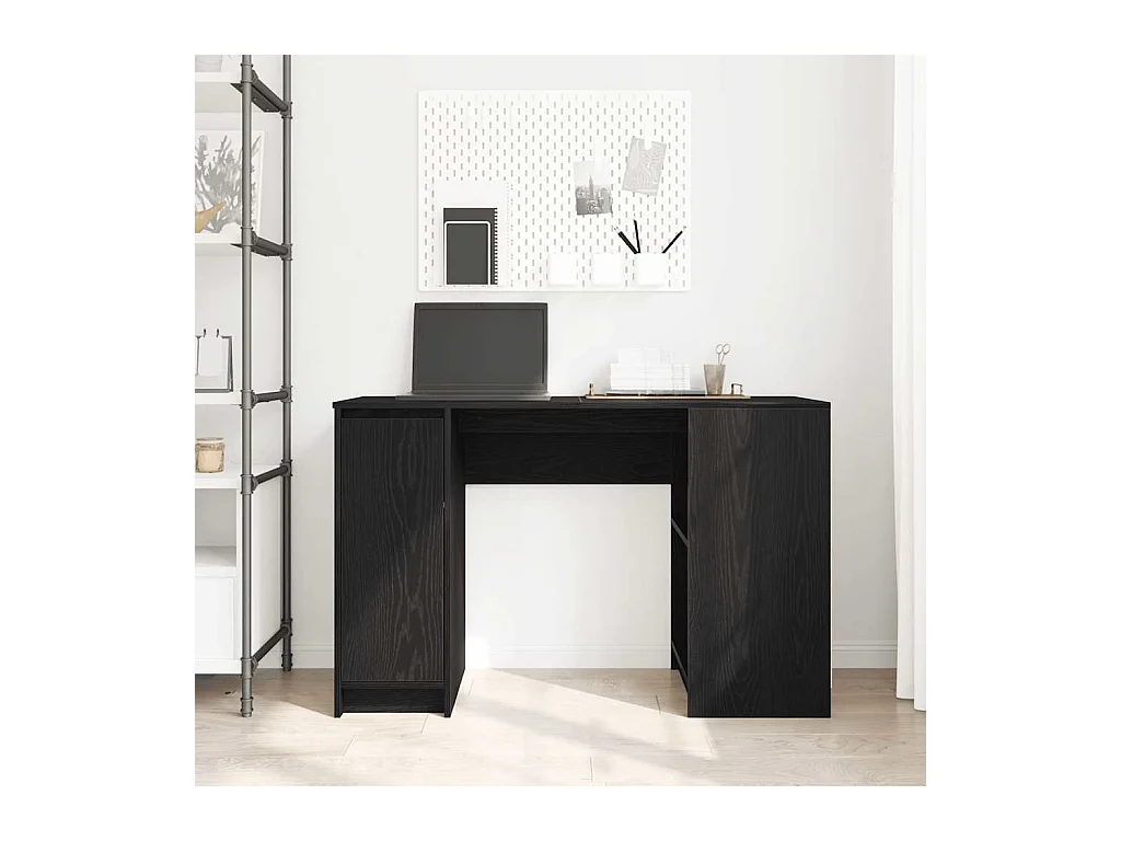 Bureau chêne noir 120x42x76 cm bois d'ingénierie