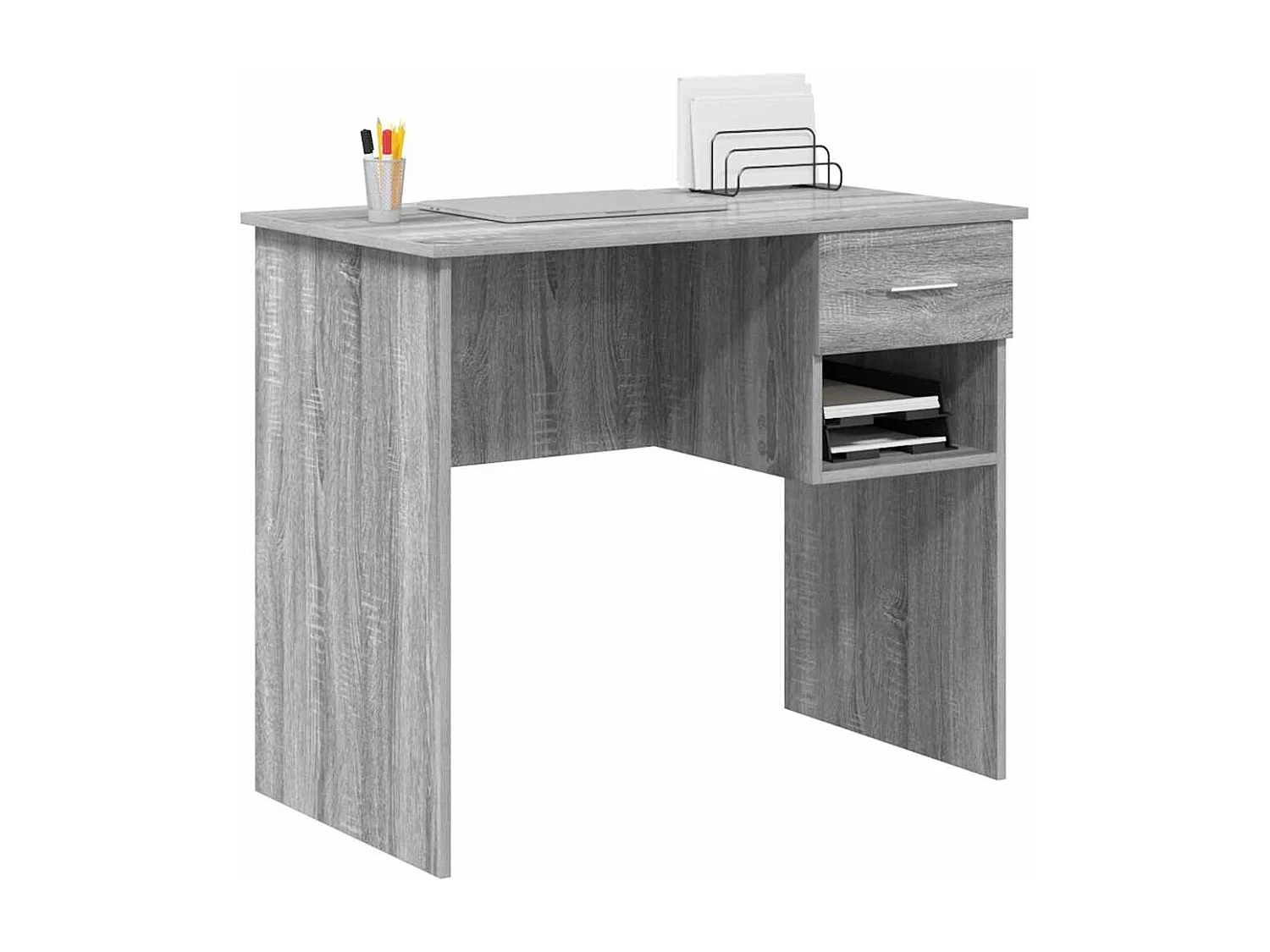 Bureau Sonoma gris 90 x 49.5 x 75 cm Bois d'ingénierie