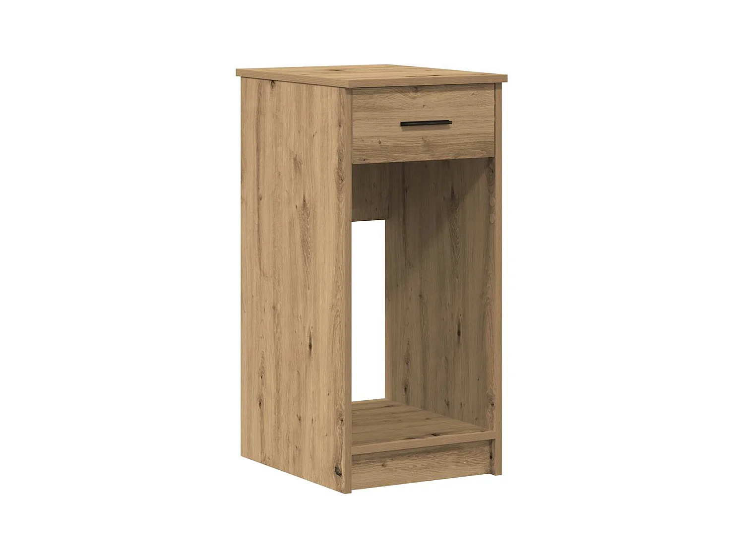 Support de tour d'ordinateur tiroir chêne artisanal 35x45x77 cm