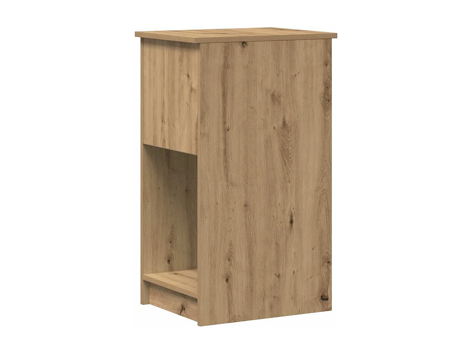 Support de tour d'ordinateur tiroir chêne artisanal 35x45x77 cm