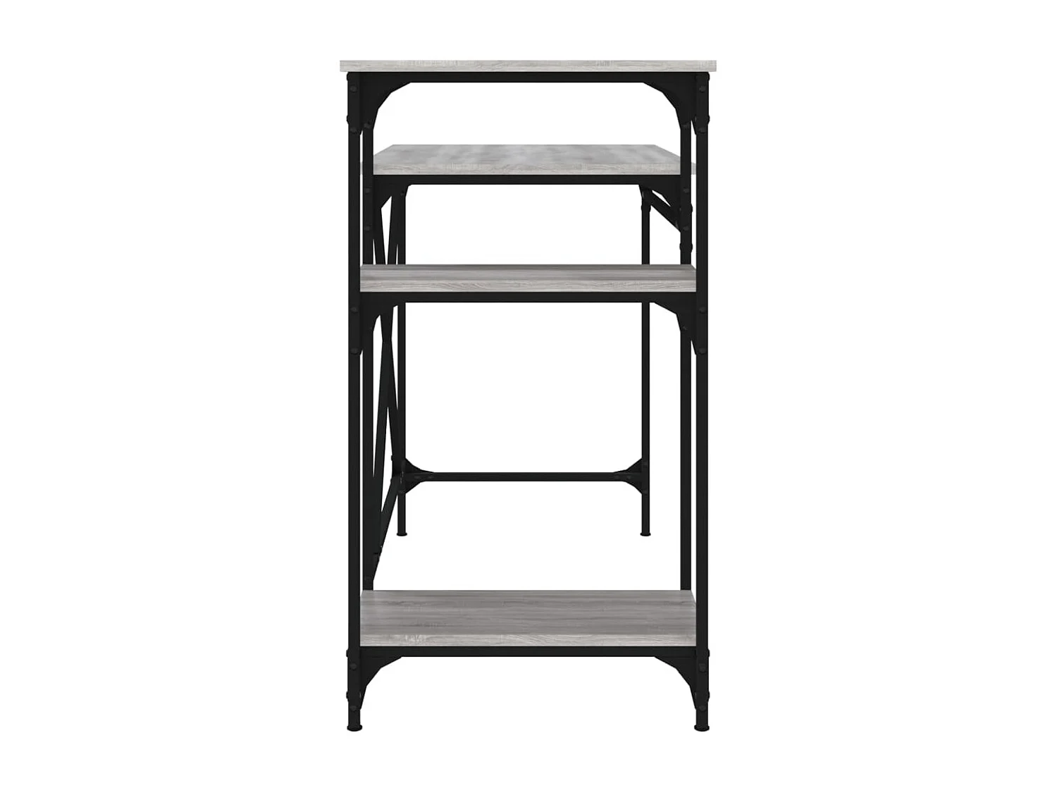 Bureau avec étagères sonoma 105x50x90 cm bois d'ingénierie/fer