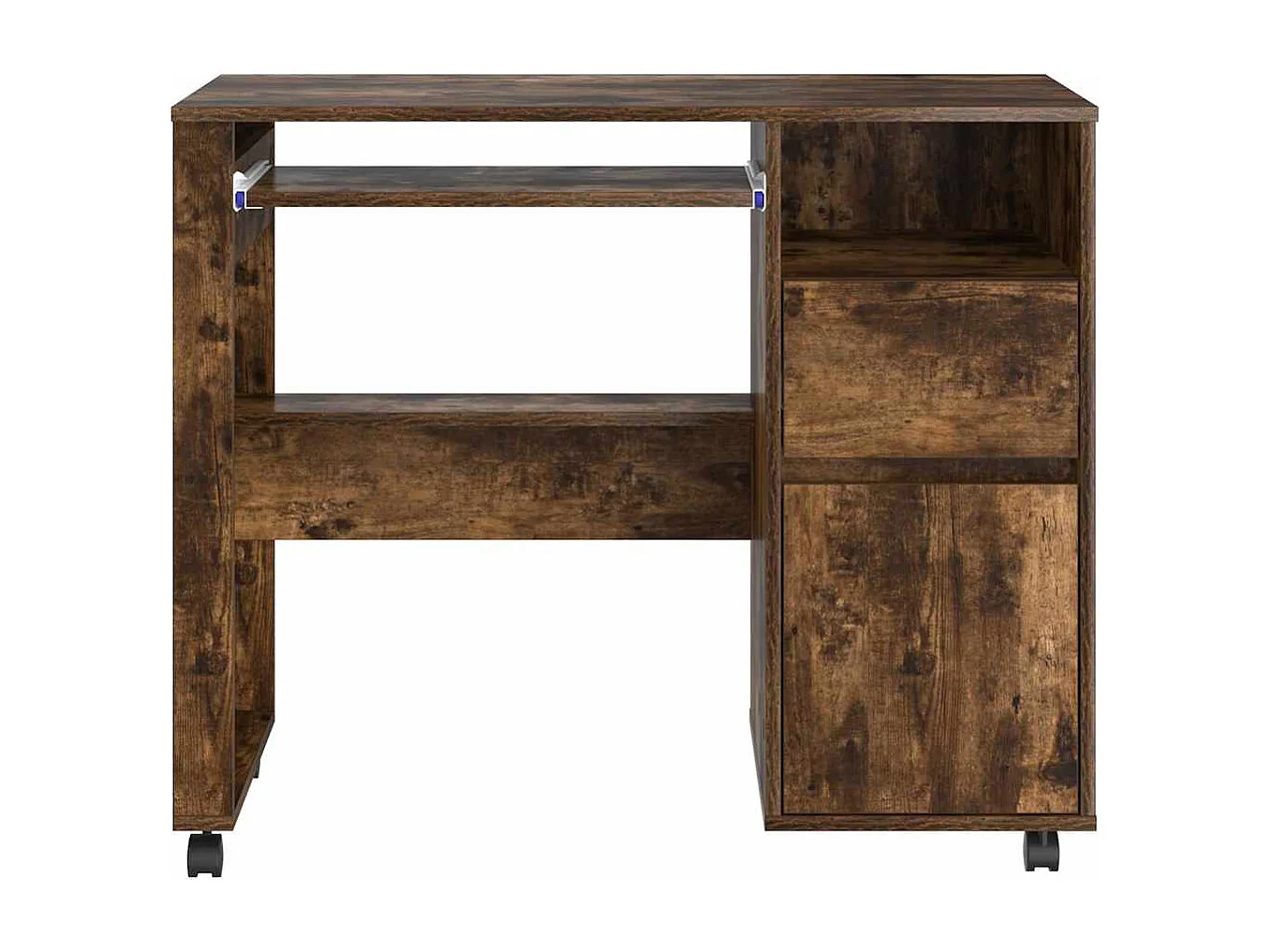 Bureau avec roulettes avec tiroir Chêne fumé 91 x 50 x 77 cm