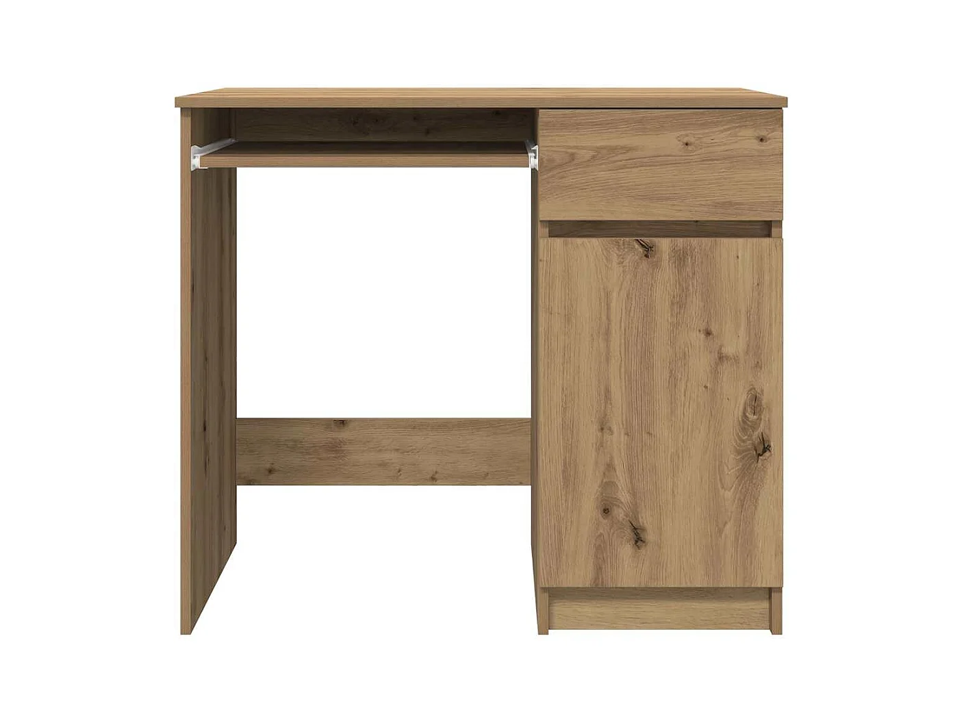 Bureau chêne artisanal 86x49x76 cm bois d'ingénierie