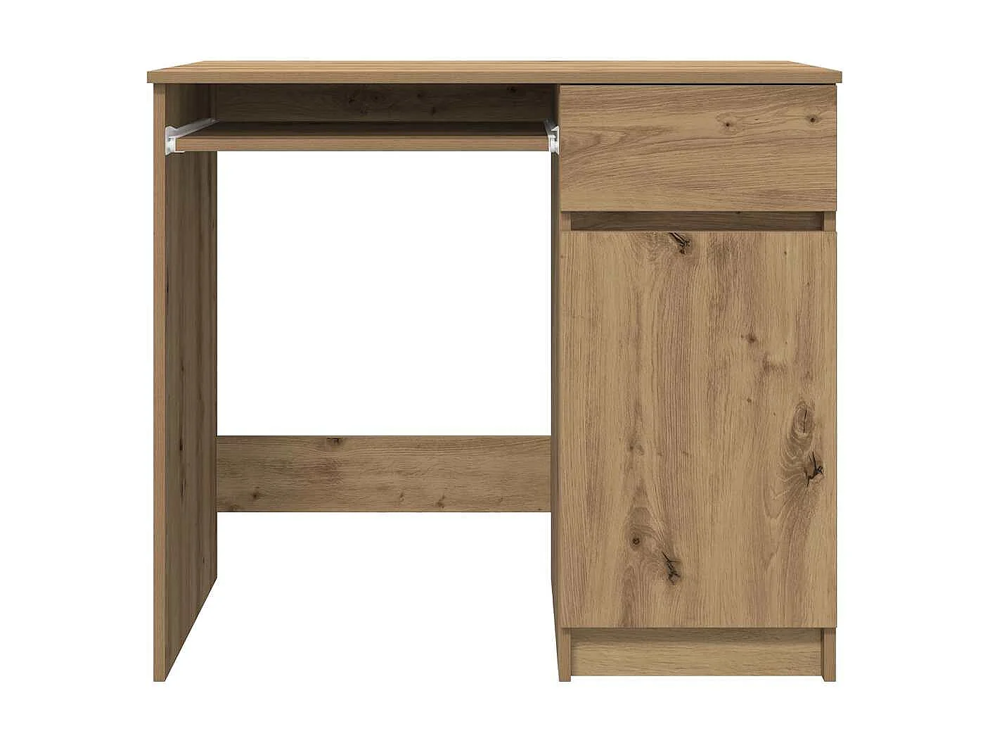 Bureau chêne artisanal 86x49x76 cm bois d'ingénierie