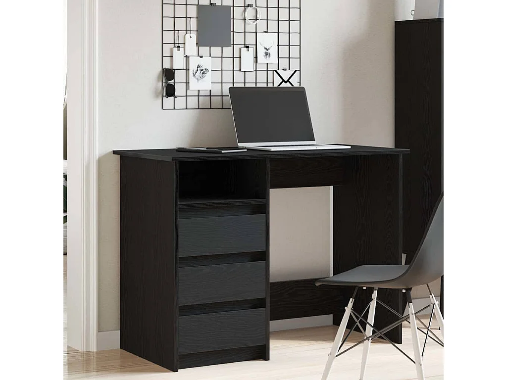 Secretária 102x50x75 cm derivados de madeira preto