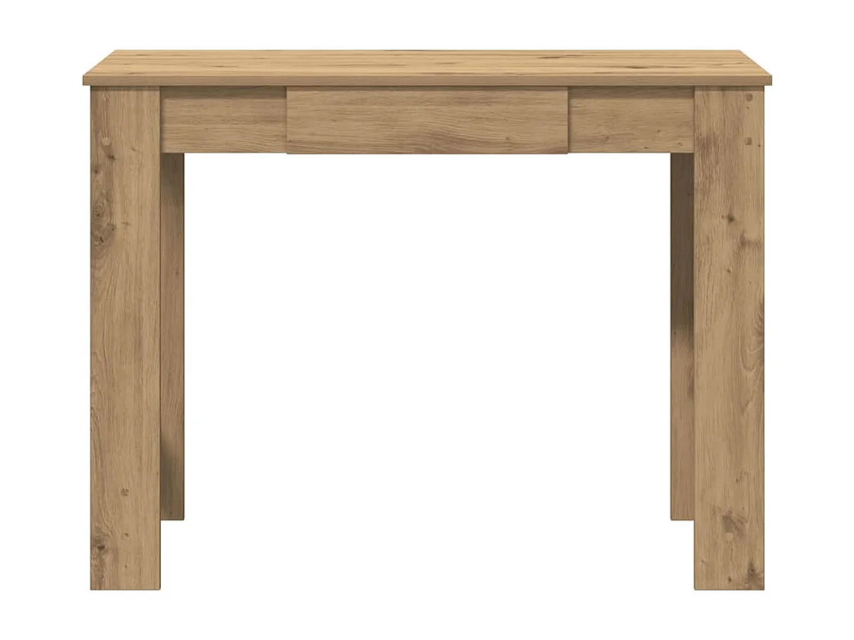 Bureau chêne artisanal 100x45x75 cm bois d'ingénierie