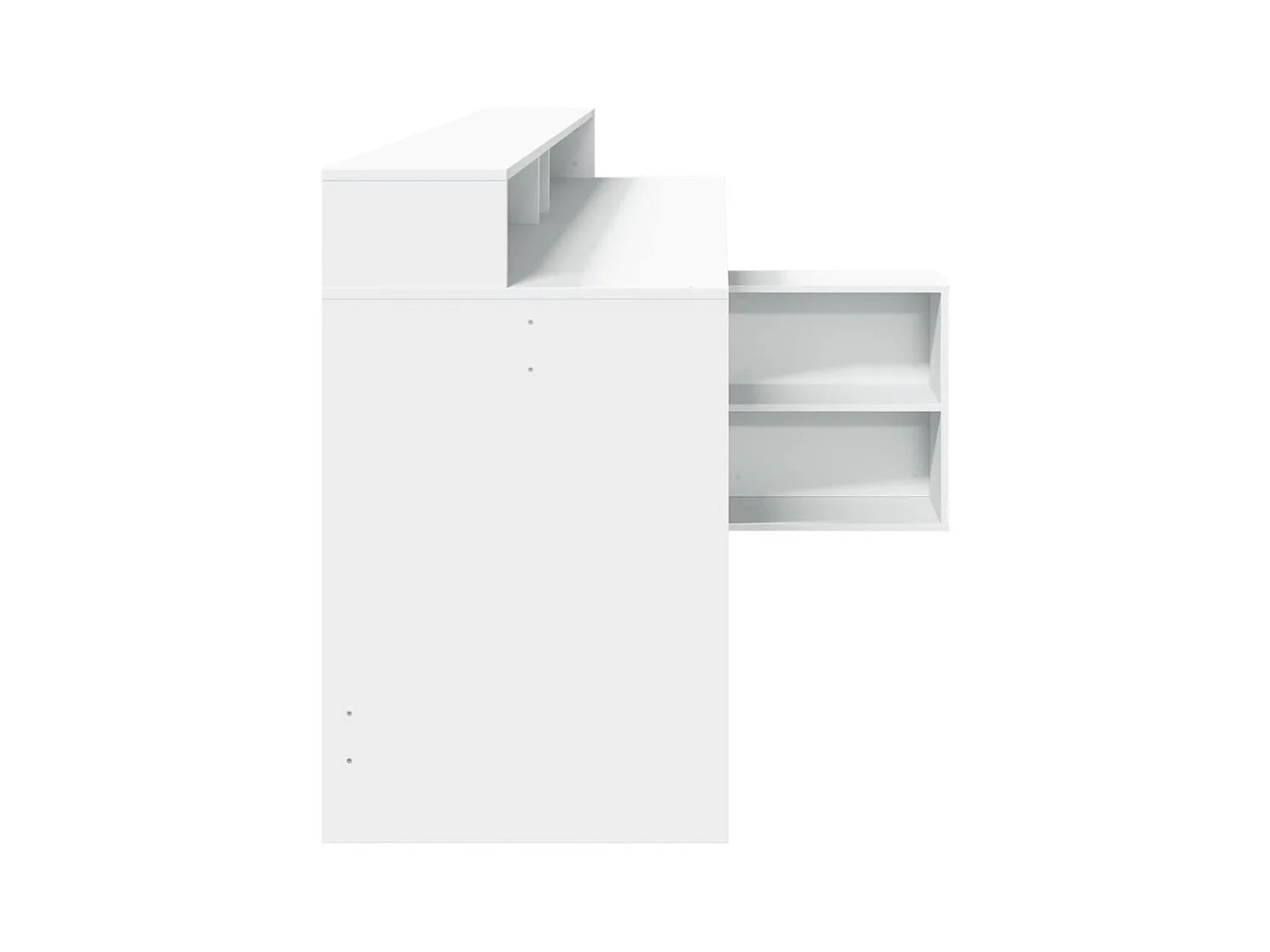 Bureau avec lumières LED blanc 200x104x91 cm bois d'ingénierie