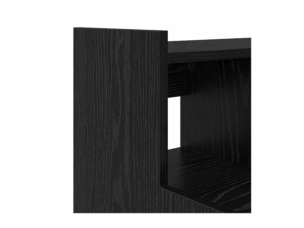 Bureau met plank Zwart eiken 97 x 45 x 90 cm Bewerkt hout