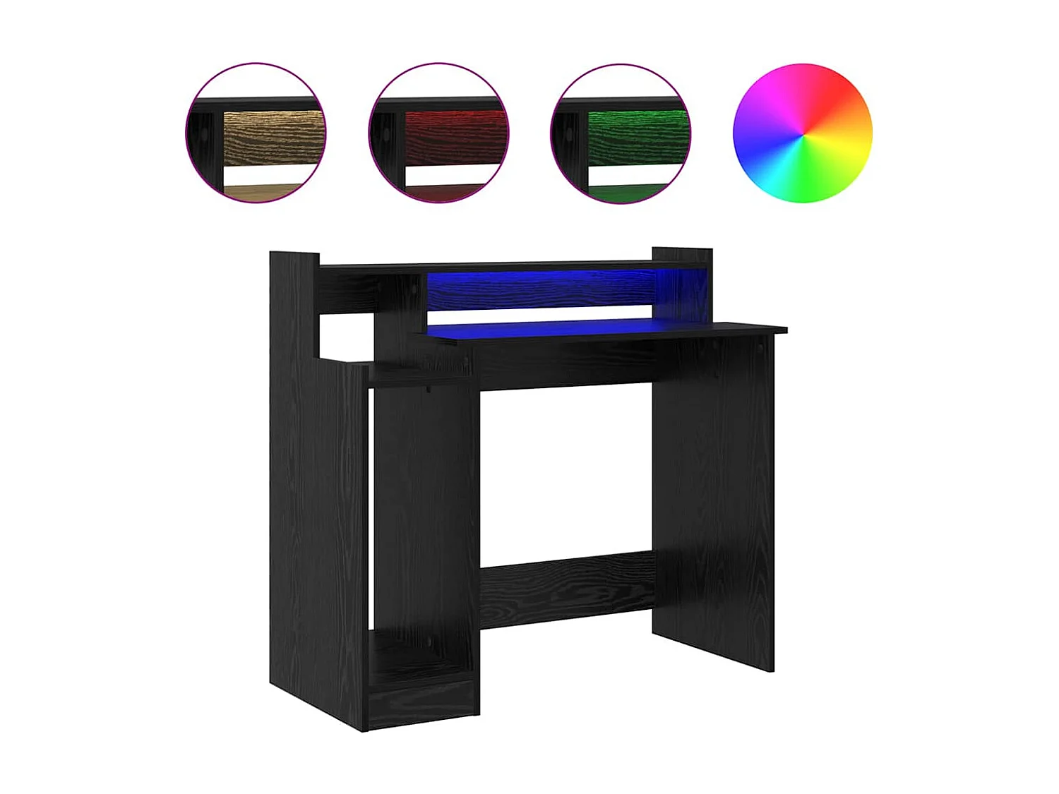 Bureau Chêne noir 97 x 45 x 90 cm Bois d'ingénierie