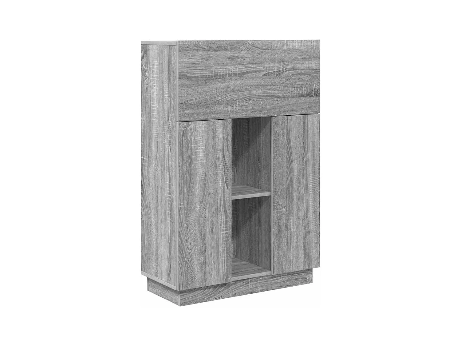 Bureau avec porte Gris 71,5 x 31,5 x 106,5 cm Bois d'ingénierie