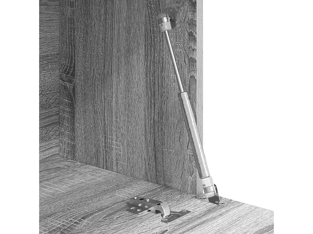 Bureau avec porte Gris 71,5 x 31,5 x 106,5 cm Bois d'ingénierie