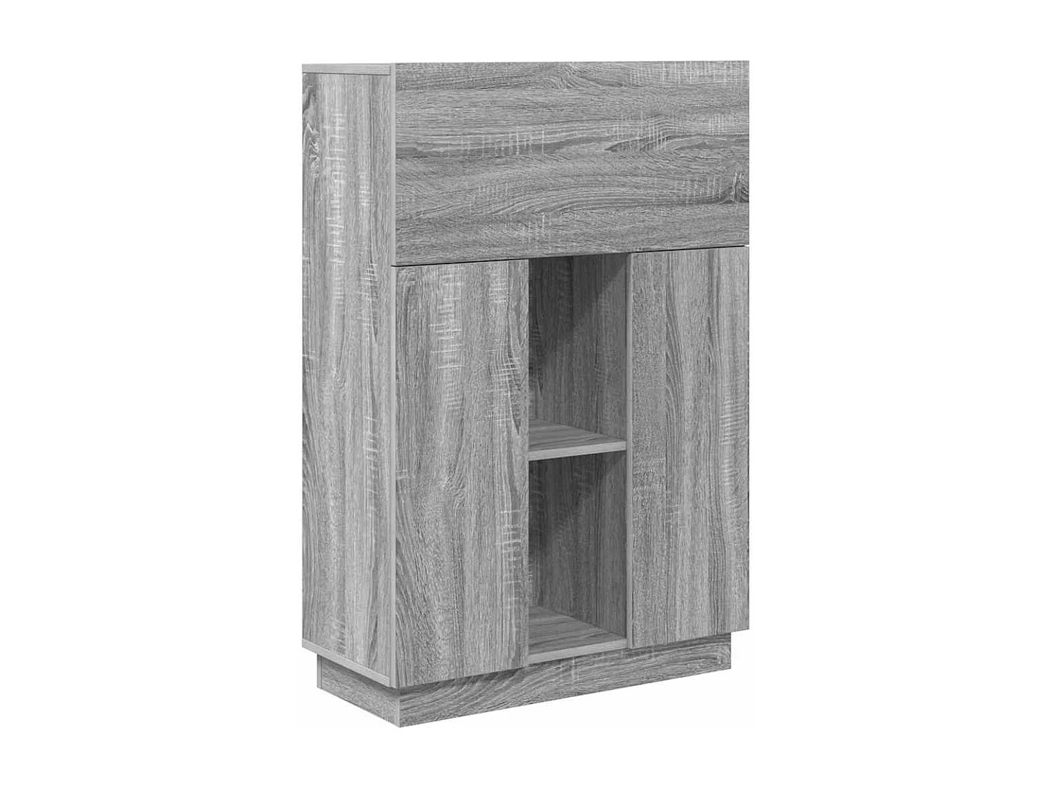 Bureau avec porte Gris 71,5 x 31,5 x 106,5 cm Bois d'ingénierie