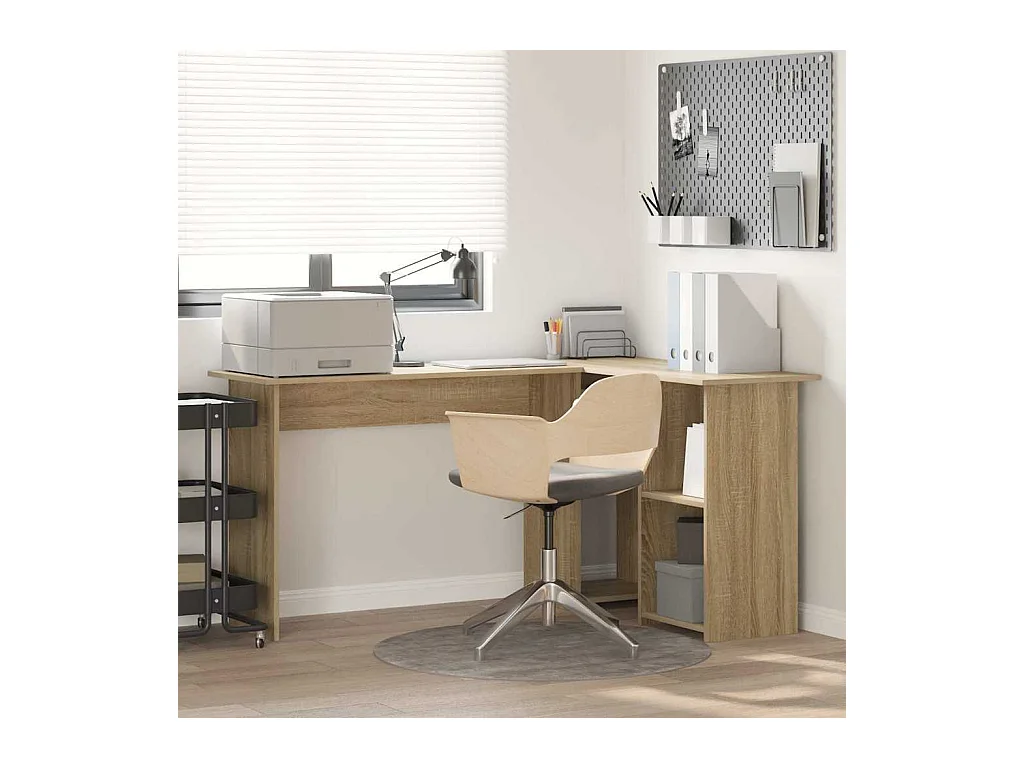 Bureau Chêne sonoma 142 x 102 x 73 cm Bois d'ingénierie