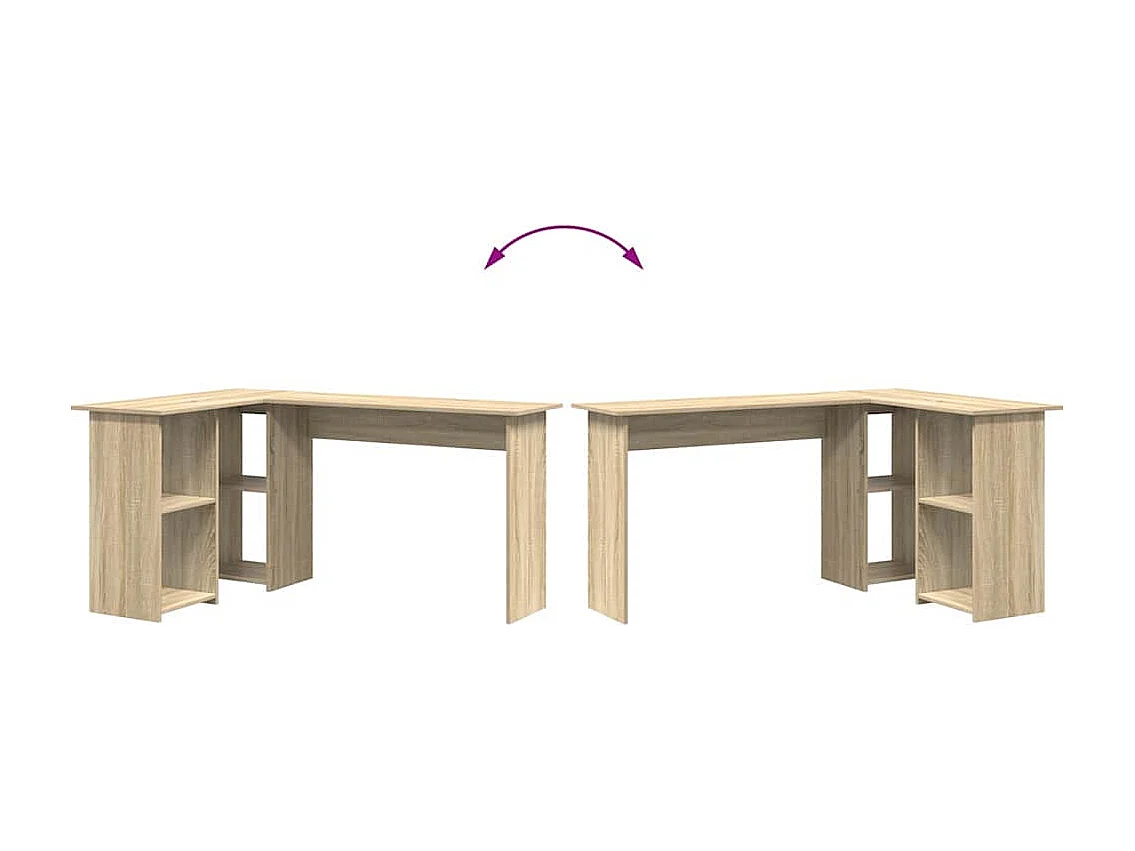 Bureau Chêne sonoma 142 x 102 x 73 cm Bois d'ingénierie