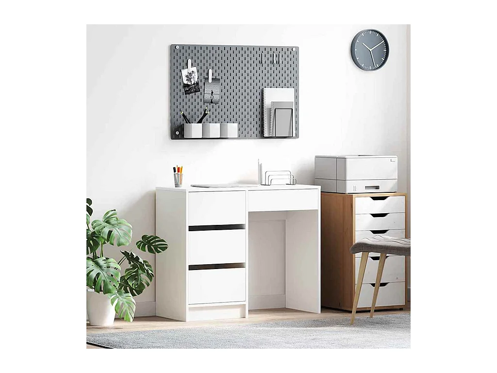 Mesa com gaveta Branco 90 x 37,5 x 75 cm Madeira processada