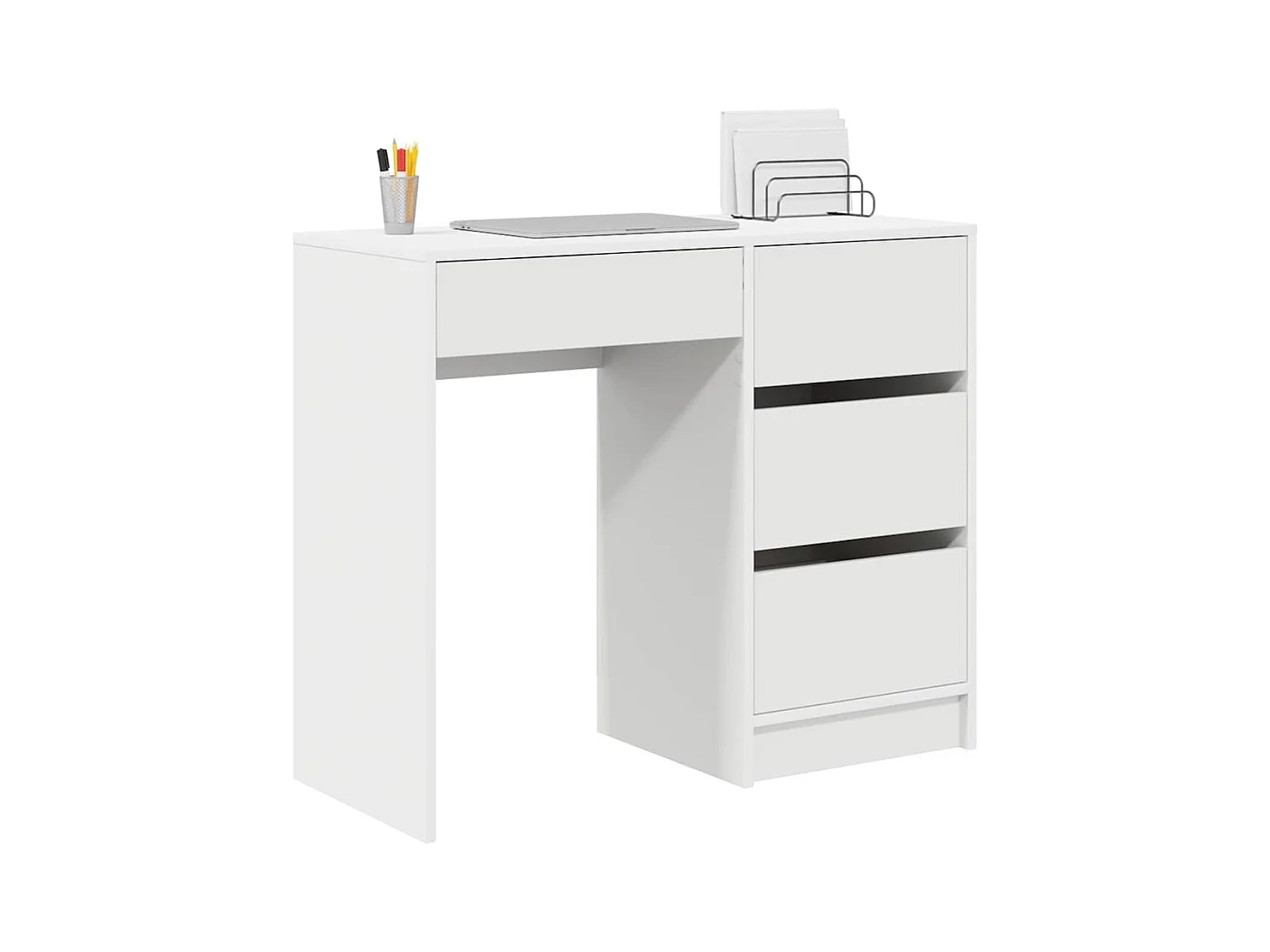 Mesa com gaveta Branco 90 x 37,5 x 75 cm Madeira processada