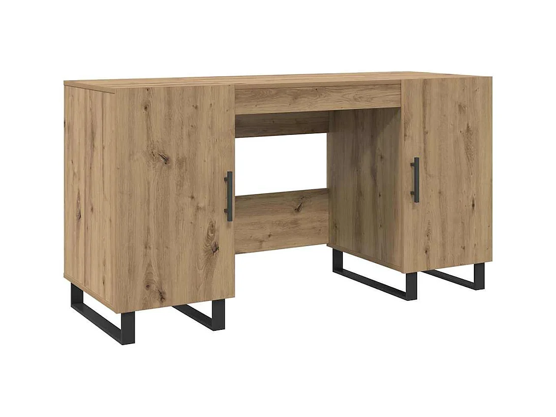 Bureau chêne artisanal 140 x 50 x 75 cm Bois d'ingénierie