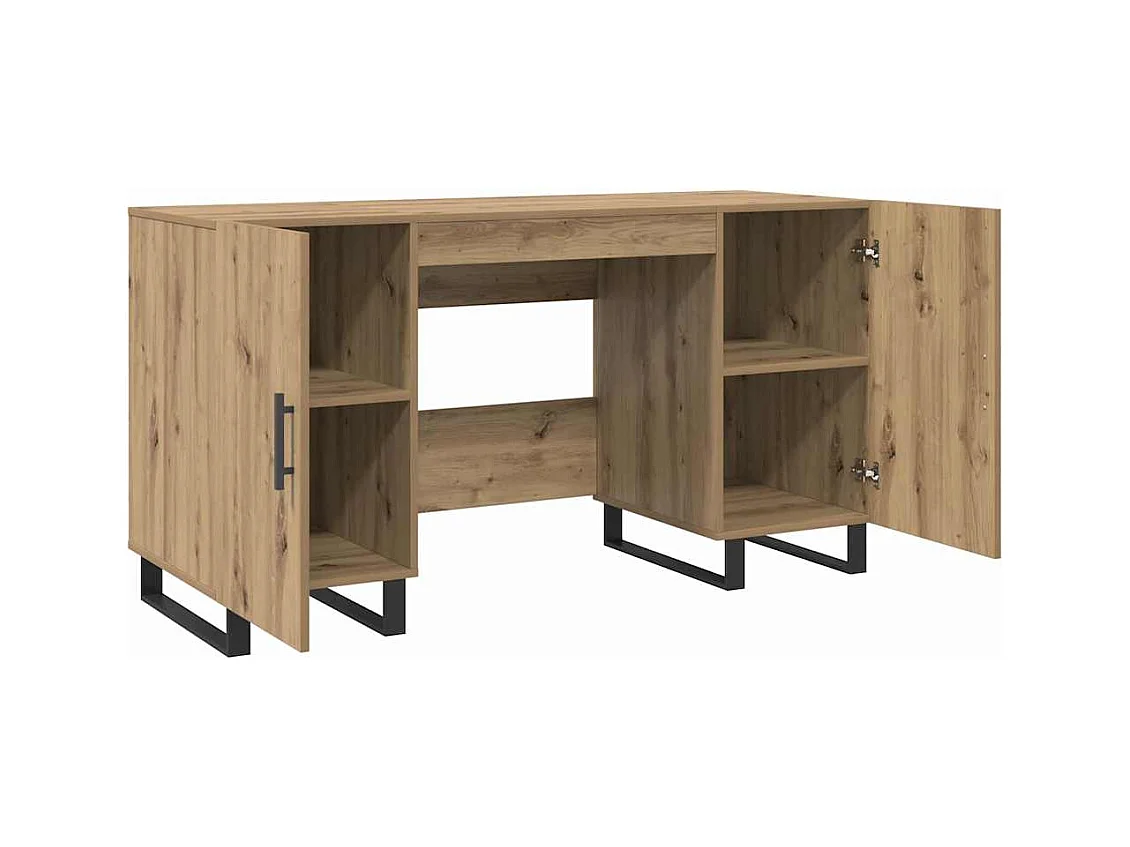 Bureau chêne artisanal 140 x 50 x 75 cm Bois d'ingénierie