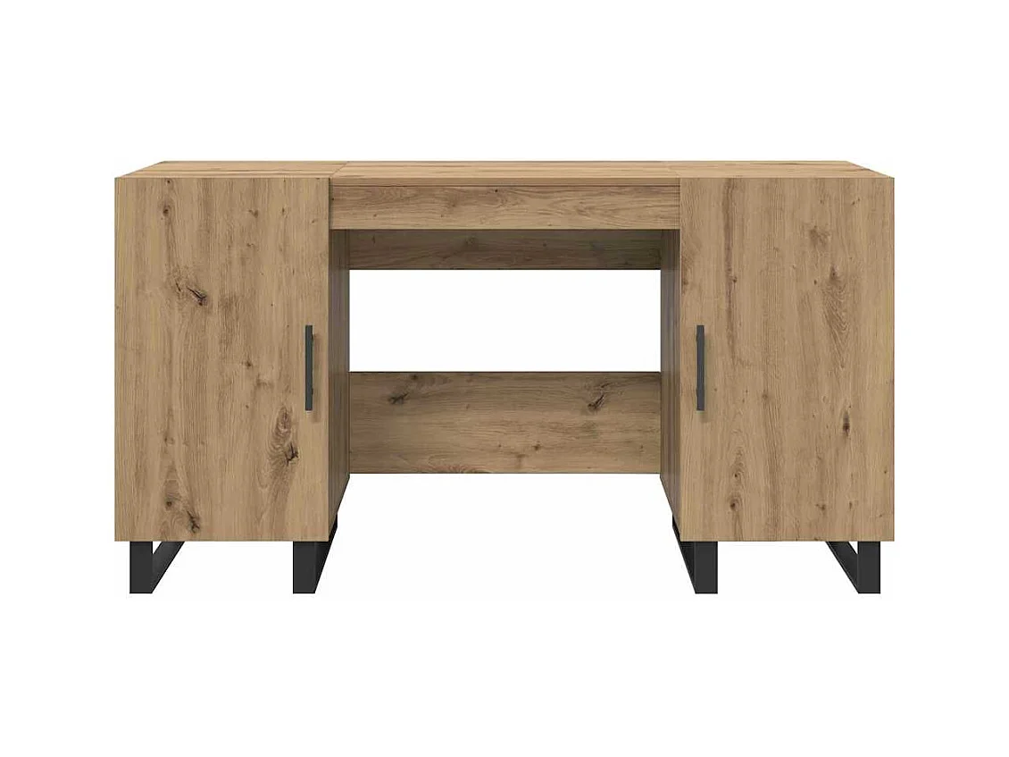 Bureau chêne artisanal 140 x 50 x 75 cm Bois d'ingénierie