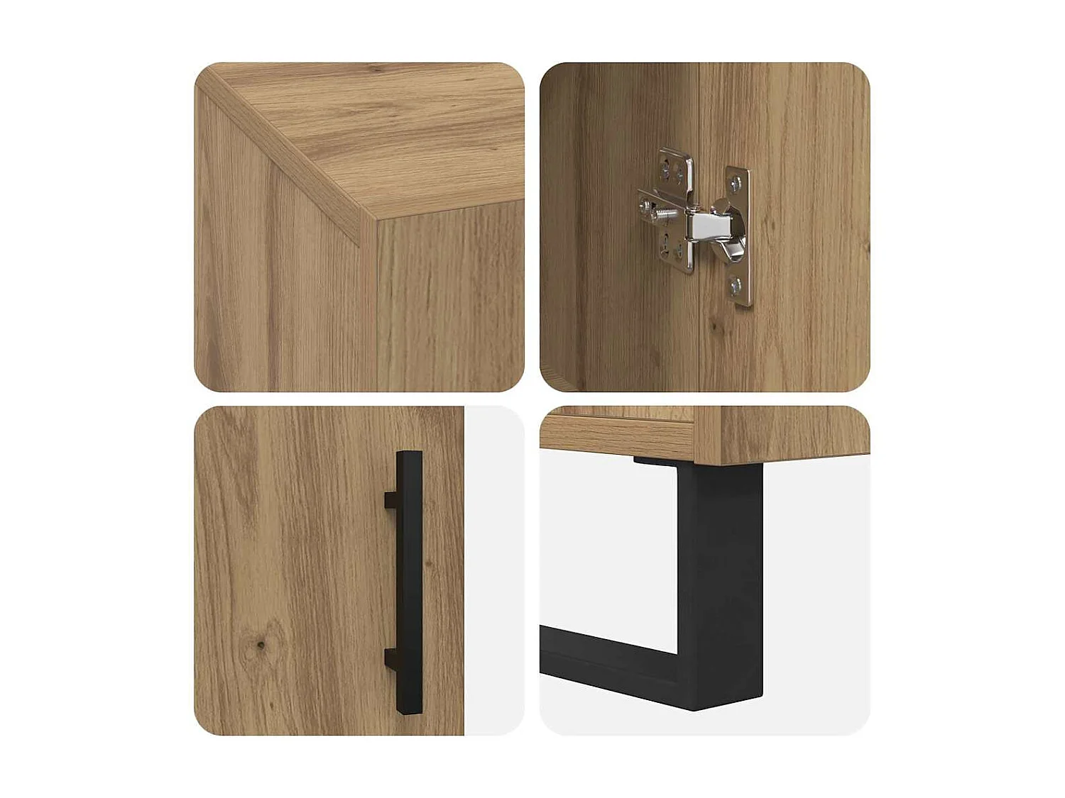 Bureau chêne artisanal 140 x 50 x 75 cm Bois d'ingénierie