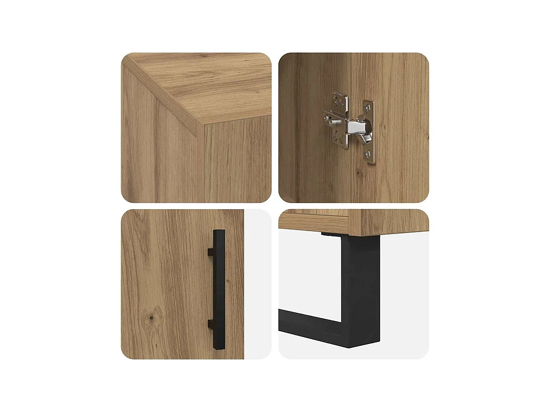 Bureau chêne artisanal 140 x 50 x 75 cm Bois d'ingénierie