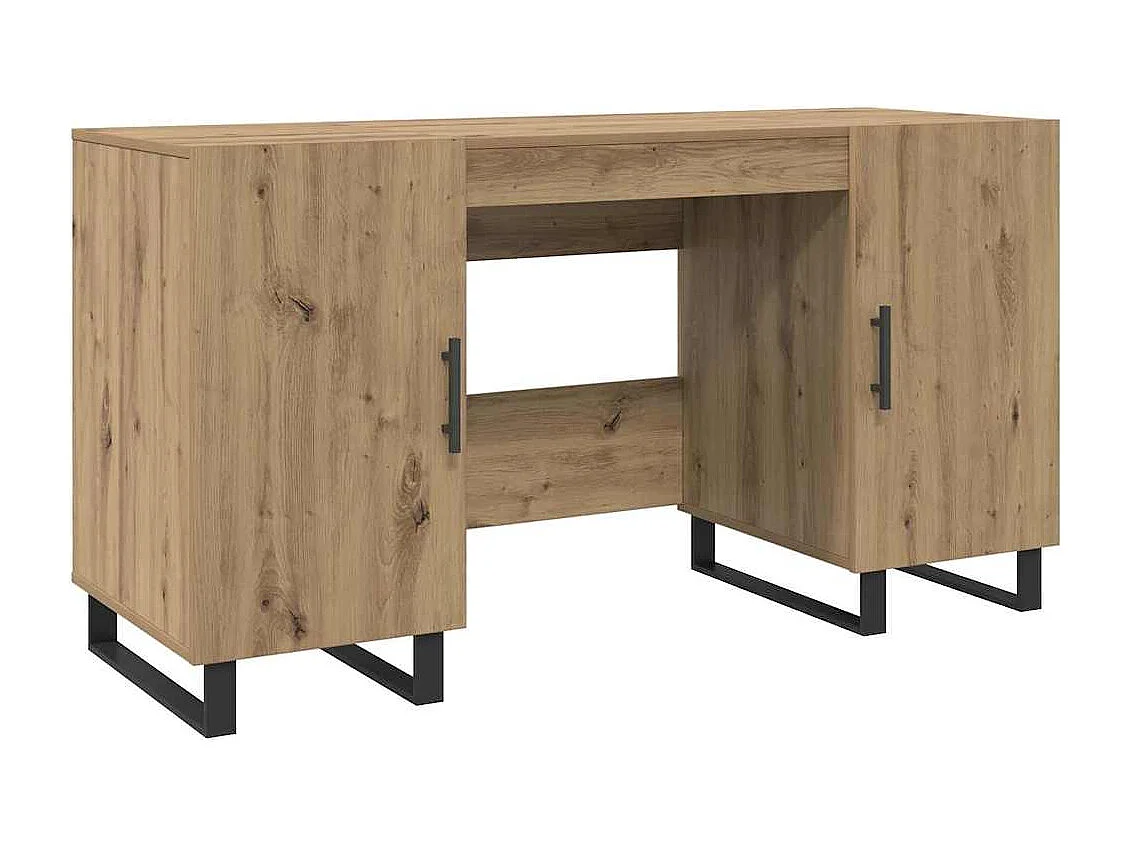 Bureau chêne artisanal 140 x 50 x 75 cm Bois d'ingénierie